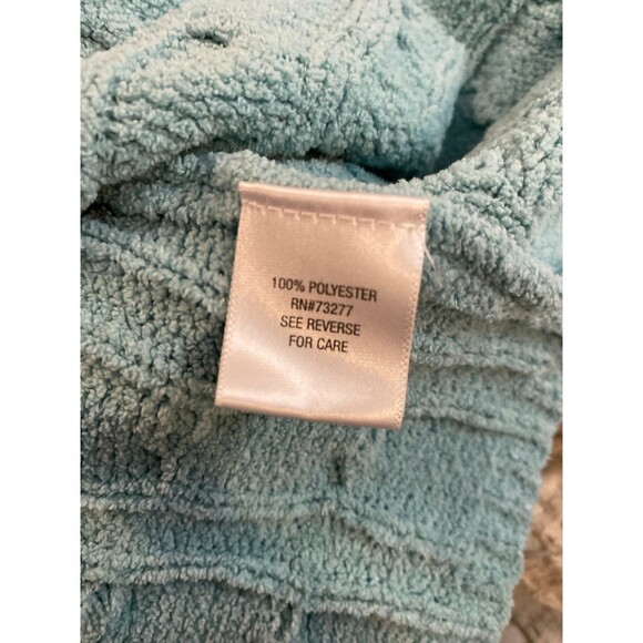 Croft & Barrow Sweater Crewneck Cable Knit Size Large Aqua  Green Super Soft! - Picture 8 of 10